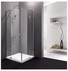 Душевой уголок Cezares Verona 90x90 см текстурное стекло VERONA-W-A-2-90-P-Cr