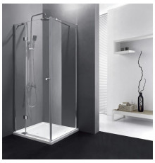 Душевой уголок Cezares Verona 90x90 см текстурное стекло VERONA-W-A-1-90-P-Cr-L