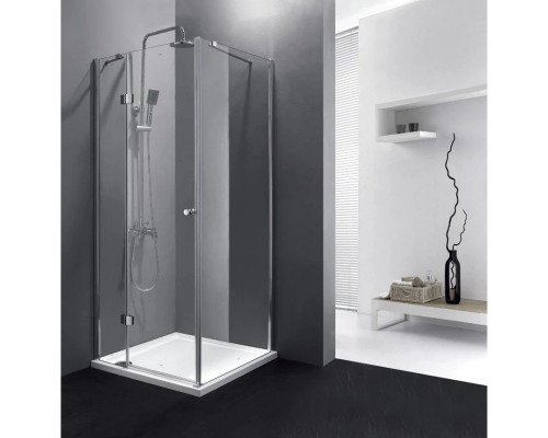 Приобрести Душевой уголок Cezares Verona 90x90 см текстурное стекло VERONA-W-A-1-90-P-Cr-L в магазине сантехники Santeh-Crystal.ru