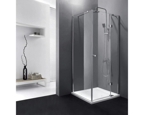 Заказать Душевой уголок Cezares Verona 90x90 см текстурное стекло VERONA-W-A-1-90-P-Cr-R в магазине сантехники Santeh-Crystal.ru