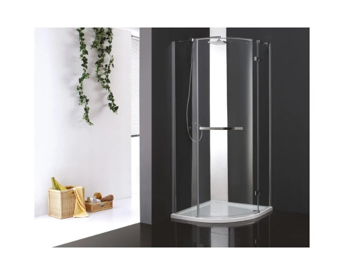 Приобрести Душевой уголок Cezares Bergamo-Arco 100x100 см прозрачное стекло BERGAMO-W-R-1-100-ARCO-C-Cr-R в магазине сантехники Santeh-Crystal.ru