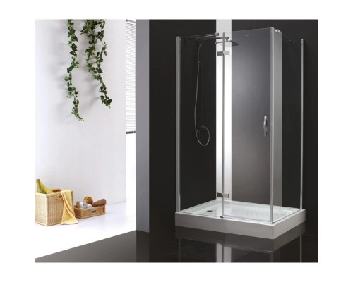 Заказать Душевой уголок Cezares Bergamo 90x80 см прозрачное стекло BERGAMO-W-AH-1-90/80-C-Cr-L в магазине сантехники Santeh-Crystal.ru