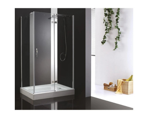 Заказать Душевой уголок Cezares Bergamo 100x80 см прозрачное стекло BERGAMO-W-AH-1-100/80-C-Cr-R в магазине сантехники Santeh-Crystal.ru