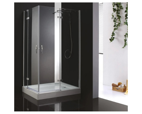 Приобрести Душевой уголок Cezares Bergamo 100x90 см текстурное стекло BERGAMO-W-AH-2-100/90-P-Cr-R в магазине сантехники Santeh-Crystal.ru