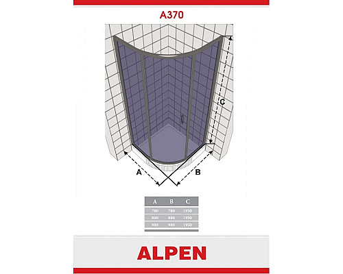 Santeh-Crystal.ru: Душевой уголок Alpen Alpina Quadrant 88х88 см прозрачное стекло A370N-90 Приобрести Душевой уголок Alpen Alpina Quadrant 88х88 см прозрачное стекло A370N-90 в магазине сантехники Santeh-Crystal.ru
