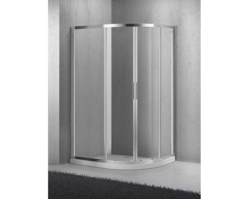 Купить Душевой уголок BelBagno Sela 100х80 см текстурное стекло SELA-RH-2-100/80-Ch-Cr в магазине сантехники Santeh-Crystal.ru