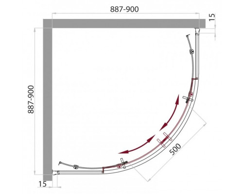 Купить Душевой уголок BelBagno Uno 90х90 см прозрачное стекло UNO-R-2-90-C-Cr в магазине сантехники Santeh-Crystal.ru