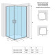 Купить Душевой уголок 80х80 см прозрачное стекло Excellent 201 KAAC.1802.800 в магазине сантехники Santeh-Crystal.ru
