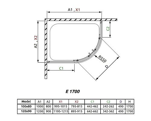 Santeh-Crystal.ru: Душевой уголок Radaway Premium Plus E 100×80 30481-01-05N графитовое Купить Душевой уголок Radaway Premium Plus E 100×80 30481-01-05N графитовое в магазине сантехники Santeh-Crystal.ru