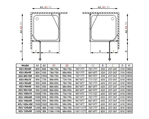 Santeh-Crystal.ru: Душевой уголок Radaway Torrenta KDJ 90 L×90 графитовое Заказать Душевой уголок Radaway Torrenta KDJ 90 L×90 графитовое в магазине сантехники Santeh-Crystal.ru