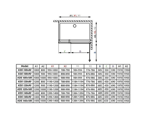 Santeh-Crystal.ru: Душевой уголок Radaway EOS KDS 140 R×90 прозрачное Приобрести Душевой уголок Radaway EOS KDS 140 R×90 прозрачное в магазине сантехники Santeh-Crystal.ru