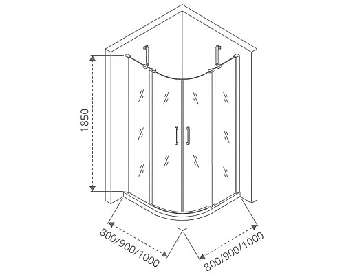 Santeh-Crystal.ru: Душевой уголок 100х100 см Good Door Pandora R100-C-CH прозрачное Заказать Душевой уголок 100х100 см Good Door Pandora R100-C-CH прозрачное в магазине сантехники Santeh-Crystal.ru