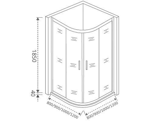 Купить Душевой уголок 90х90 см Good Door Latte R-90-C-WE прозрачное в магазине сантехники Santeh-Crystal.ru