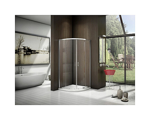 Купить Душевой уголок 90х90 см Good Door Latte R-90-C-WE прозрачное в магазине сантехники Santeh-Crystal.ru