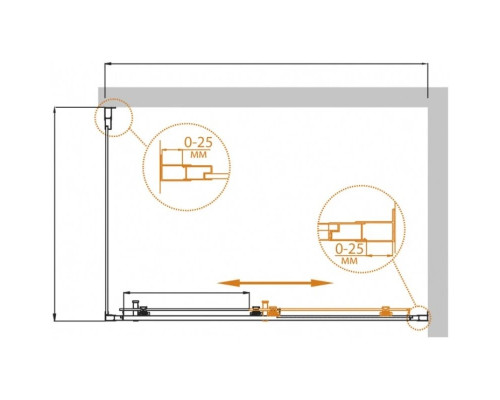 Приобрести Душевой уголок 150х80 см Cezares MOLVENO-AH-11-150/80-C-Cr-IV прозрачное в магазине сантехники Santeh-Crystal.ru