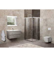 Душевой уголок 85-100х85-100 см BelBagno UNIQUE-A-2-85/100-P-Cr текстурное стекло