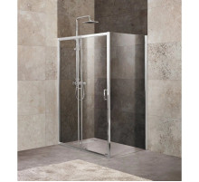 Душевой уголок 100-115x80 см BelBagno UNIQUE-AH-1-100/115-80-P-Cr текстурное стекло
