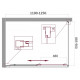 Купить Душевой уголок 110-125x90 см BelBagno UNIQUE-AH-1-110/125-90-C-Cr прозрачное в магазине сантехники Santeh-Crystal.ru
