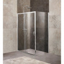 Душевой уголок 120-135x80 см BelBagno UNIQUE-AH-1-120/135-80-P-Cr текстурное стекло