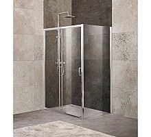 Душевой уголок 120-135x100 см BelBagno UNIQUE-AH-1-120/135-100-P-Cr текстурное стекло