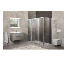 Душевой уголок 150-180x80 см BelBagno UNIQUE-AH-21-150/180-80-P-Cr текстурное стекло