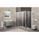 Купить Душевой уголок 170-200x100 см BelBagno UNIQUE-AH-21-170/200-100-P-Cr текстурное стекло в магазине сантехники Santeh-Crystal.ru
