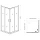 Купить Душевой уголок 80х80 см Veconi Rovigo RV11-80K-02-19C1 Pear в магазине сантехники Santeh-Crystal.ru
