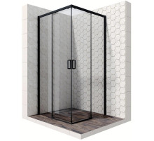 Душевой уголок 100х100 см Ambassador Queen 11011204Black прозрачное