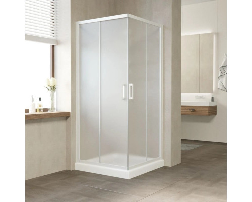 Купить Душевой уголок 80х80 см Vegas Glass ZA 80 01 10 сатин в магазине сантехники Santeh-Crystal.ru