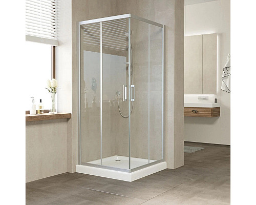 Santeh-Crystal.ru: Душевой уголок 100х100 см Vegas Glass ZA 100 07 01 прозрачное Заказать Душевой уголок 100х100 см Vegas Glass ZA 100 07 01 прозрачное в магазине сантехники Santeh-Crystal.ru