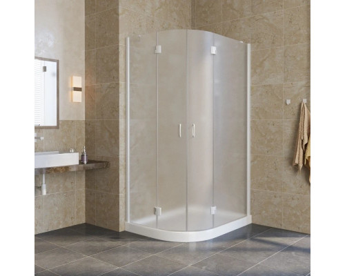 Приобрести Душевой уголок 120х110 см Vegas Glass AFS-F 120x110 01 10 R сатин в магазине сантехники Santeh-Crystal.ru