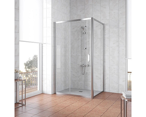 Заказать Душевой уголок 100х100 см Vegas Glass ZP+ZPV 100x100 08 01 прозрачное в магазине сантехники Santeh-Crystal.ru