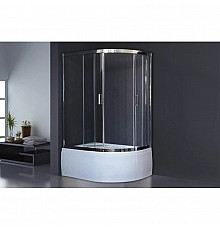 Душевой уголок с поддоном 120х80 см Royal Bath RB8120BK-T-CH-L прозрачное