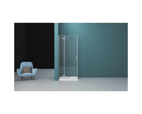 Заказать Душевой уголок 80х100 см BelBagno Kraft KRAFT-AH-12-80/100-C-Cr-L прозрачное в магазине сантехники Santeh-Crystal.ru