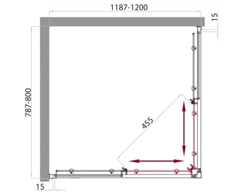 Приобрести Душевой уголок 120х80 см BelBagno Uno UNO-AH-2-120/80-C-Cr прозрачное в магазине сантехники Santeh-Crystal.ru