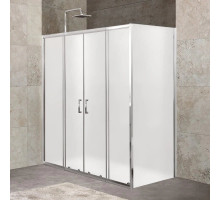 Душевой уголок 150-180x80 см BelBagno UNIQUE-AH-21-150/180-80-M-Cr матовое