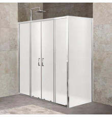 Душевой уголок 150-180x100 см BelBagno UNIQUE-AH-21-150/180-100-M-Cr матовое