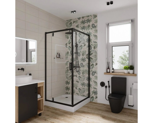 Заказать Душевой уголок 88х88х190 см Niagara NG-6801-08BLACK прозрачное в магазине сантехники Santeh-Crystal.ru