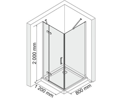 Приобрести Душевой уголок 120х80 см прозрачное стекло WasserKRAFT ALLER 10H06LWHITE в магазине сантехники Santeh-Crystal.ru