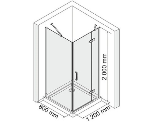 Купить Душевой уголок 120х80 см прозрачное стекло WasserKRAFT ALLER 10H06RWHITE в магазине сантехники Santeh-Crystal.ru