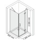 Купить Душевой уголок 120х80 см прозрачное стекло WasserKRAFT ALLER 10H06RWHITE в магазине сантехники Santeh-Crystal.ru