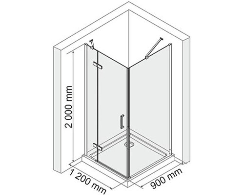Приобрести Душевой уголок 120х90 см прозрачное стекло WasserKRAFT ALLER 10H07LWHITE в магазине сантехники Santeh-Crystal.ru