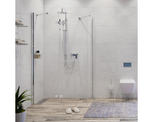 Приобрести Душевой уголок 120х90 см прозрачное стекло WasserKRAFT ALLER 10H07LWHITE в магазине сантехники Santeh-Crystal.ru