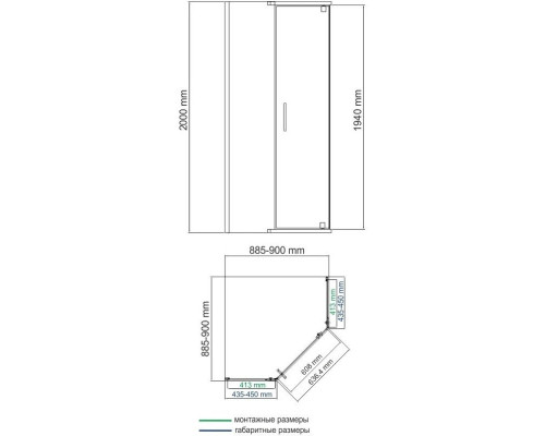 Купить Душевой уголок 90х90 см WasserKRAFT Leine 35P11 прозрачное в магазине сантехники Santeh-Crystal.ru