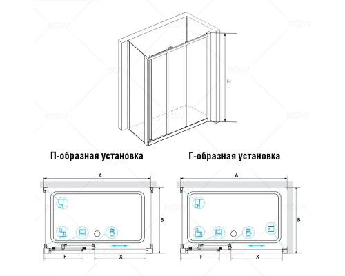 Купить Душевой уголок 110х90 см RGW CL-40 (CL-11+Z-050-1) Classic 04094019-011 прозрачное в магазине сантехники Santeh-Crystal.ru