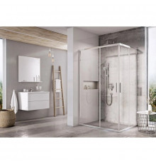 Душевой уголок 90х80 см Ravak Blix Slim BLSRV2K + BLSRV2K X1XM40C00Z1 + X1XM40C00Z1 прозрачное