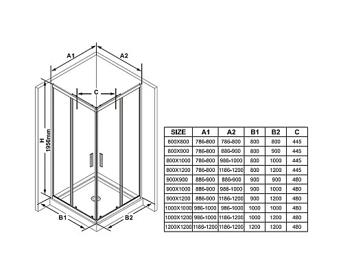 Santeh-Crystal.ru: Душевой уголок 100х100 см Ravak Blix Slim BLSRV2K + BLSRV2K X1XMA0C00Z1 + X1XMA0C00Z1 прозрачное Купить Душевой уголок 100х100 см Ravak Blix Slim BLSRV2K + BLSRV2K X1XMA0C00Z1 + X1XMA0C00Z1 прозрачное в магазине сантехники Santeh-Crystal.ru