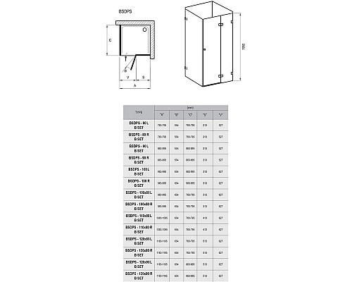 Заказать Душевой уголок 110х80 см Ravak Brilliant BSDPS + B SET R 0UPD4A00Z1 + D01000A079 прозрачное в магазине сантехники Santeh-Crystal.ru