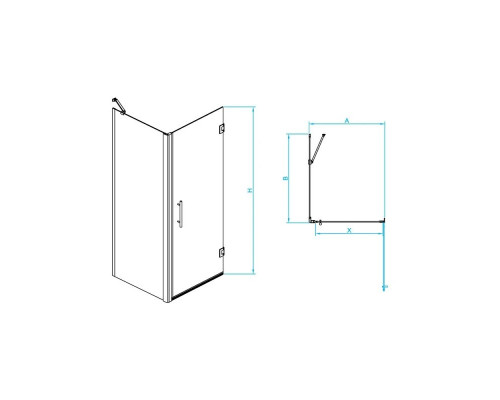 Приобрести Душевой уголок 60х70 см RGW PA-36-B (PA-06B+Z-050-2B+держатель) Passage 41083667-014 прозрачное в магазине сантехники Santeh-Crystal.ru