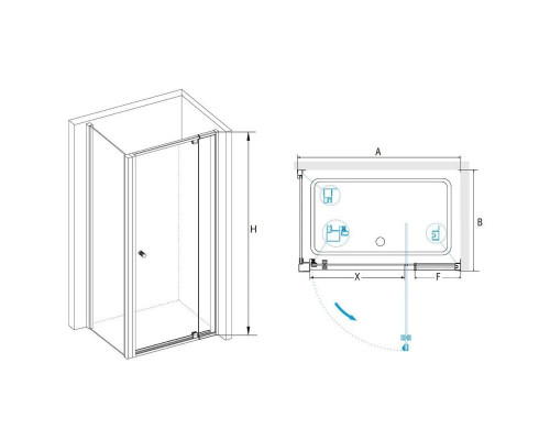 Заказать Душевой уголок 118,5-131,5х70 см RGW PA-44B (PA-02B+Z-050-1B) Passage 04084417-014 прозрачное в магазине сантехники Santeh-Crystal.ru